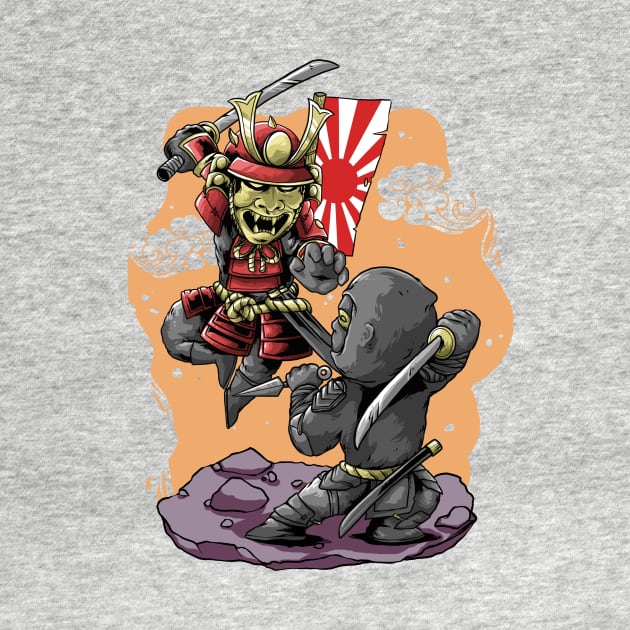 japanese ninja vs samurai by FEARGOD COMPANY